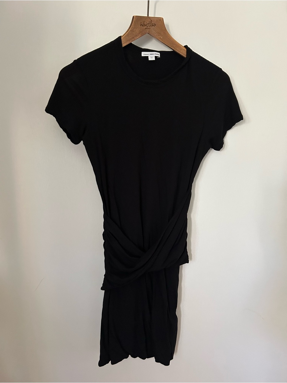 James Perse Black Crewneck T-shirt dress